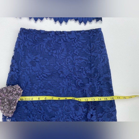 For Love and Lemons Maui Waui Blue Lace Skirt Set - Picture 14 of 16